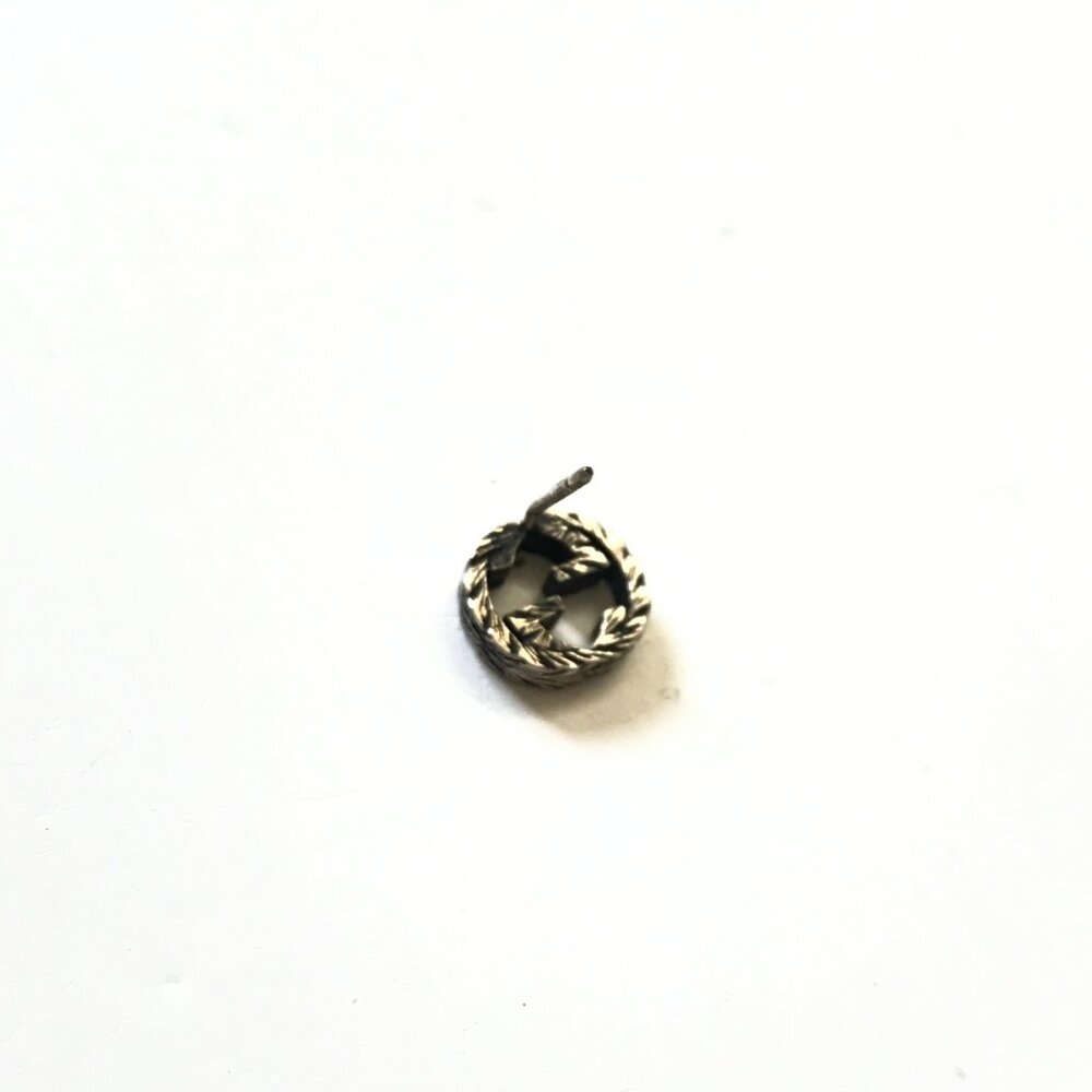 Gucci Interlocking G 10mm Stud Earrings in Aged Silver Womens Set Post Back GG - Picture 10 of 11